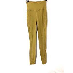 Lululemon Flurry Up High‎ Rise Pocket Leggings Golden Ochre Women's Size M